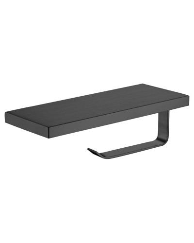 Держатель для туалетной бумаги с полкой WONZON & WOGHAND, Черный матовый (WW-V2801-MB)