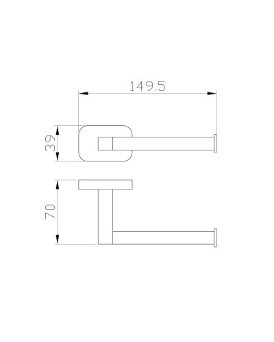 Держатель для туалетной бумаги без крышки WONZON & WOGHAND, Темный графит (WW-9316)