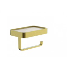 Держатель для туалетной бумаги с полкой WONZON & WOGHAND, Брашированное золото (WW-8336-BG)