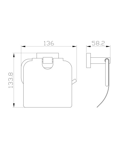 Держатель для туалетной бумаги с крышкой WONZON & WOGHAND, Хром (WW-9726)