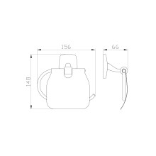 Держатель для туалетной бумаги с крышкой WONZON & WOGHAND, Хром (WW-1601)