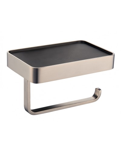 Держатель для туалетной бумаги с полкой WONZON & WOGHAND, Темный графит (WW-9336)