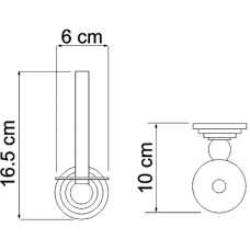 Держатель запасного рулона WasserKRAFT Isar K-7397 Темная бронза