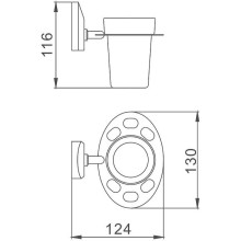 Держатель для зубных щеток Haiba HB1606-1 Хром