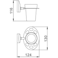 Держатель для зубных щеток Haiba HB1606-1 Хром