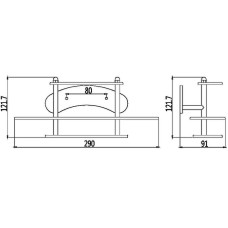 Стакан для зубных щеток Haiba HB101 двойной Хром