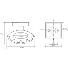 Держатель для зубных щеток Bemeta Beta 132110032 Хром