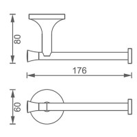 Держатель туалетной бумаги AltroBagno Corposo AltroBagnoCorposo080912Or