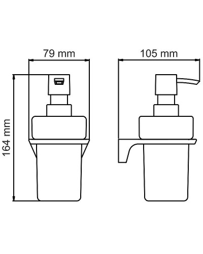 Дозатор для жидкого мыла WasserKRAFT Elbe K-7299 Черный матовый