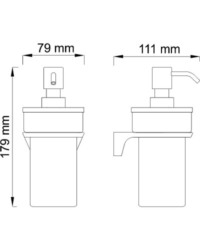 Дозатор для жидкого мыла WasserKRAFT Wiese K-8999 Оружейная сталь