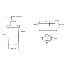 Дозатор для жидкого мыла Bemeta Omega 104109017 Хром