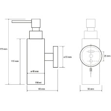 Дозатор для жидкого мыла Bemeta Neo 104109015 Нержавеющая сталь