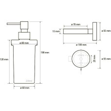 Дозатор для жидкого мыла Bemeta Neo 104109016 Нержавеющая сталь