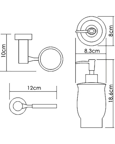 Дозатор для жидкого мыла WasserKRAFT K-24299 Хром Белый