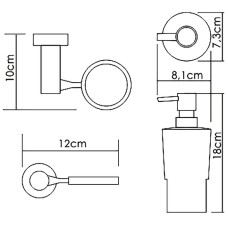 Дозатор для жидкого мыла WasserKRAFT K-28299 Хром Белый