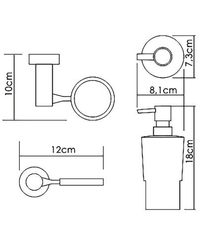 Дозатор для жидкого мыла WasserKRAFT K-28299 Хром Белый