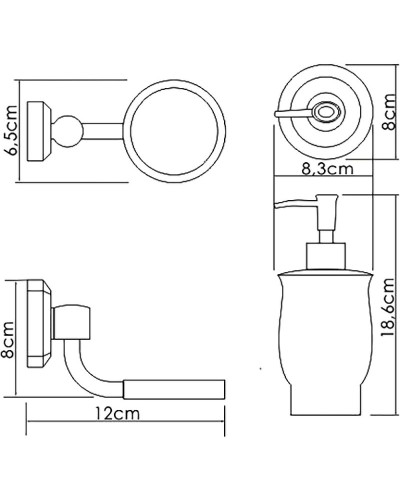 Дозатор для жидкого мыла WasserKRAFT K-24199 Хром Белый