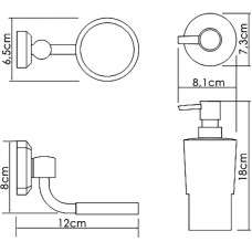 Дозатор для жидкого мыла WasserKRAFT K-28199 Хром Белый