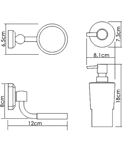 Дозатор для жидкого мыла WasserKRAFT K-28199 Хром Белый