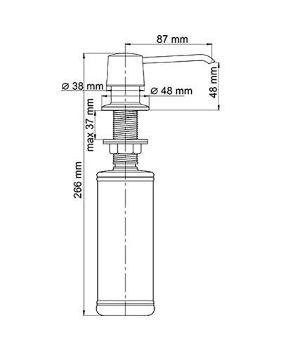 Дозатор для жидкого мыла WasserKRAFT K-1599 Хром матовый