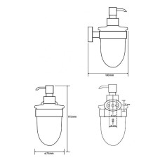 Дозатор для жидкого мыла Bemeta Oval 118409011 Хром