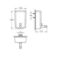 Дозатор жидкого мыла  настенный Vitra Arkitekta A44372EXP