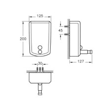 Дозатор жидкого мыла  настенный Vitra Arkitekta A44372EXP