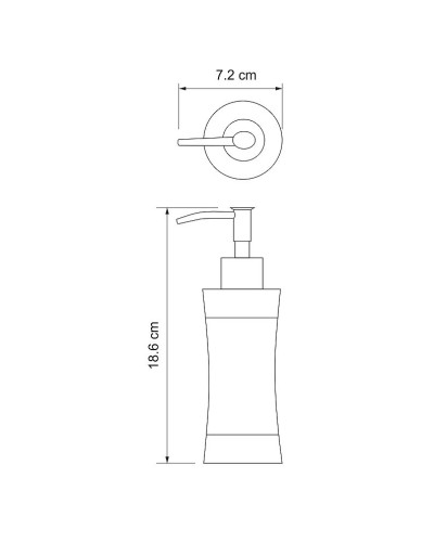 Дозатор жидкого мыла WasserKRAFT Wern K-7599 Нержавеющая сталь Черный матовый