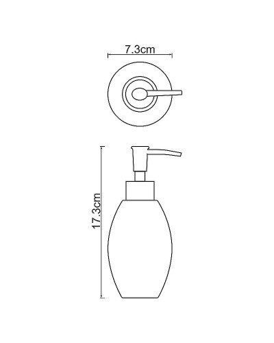 Дозатор жидкого мыла WasserKRAFT Ruwer K-6799 Нержавеющая сталь