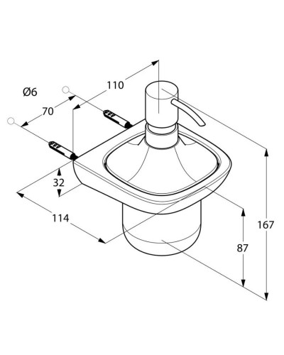 Дозатор жидкого мыла Kludi Ambienta 5397605