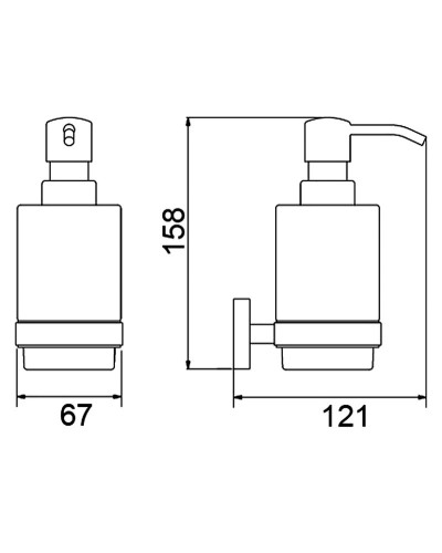 Дозатор для жидкого мыла Timo Selene 12039/03 Черный