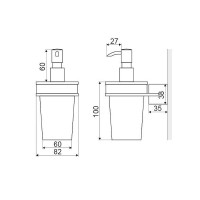 Дозатор для жидкого мыла Excellent Kobo DOEX.1706CR Хром