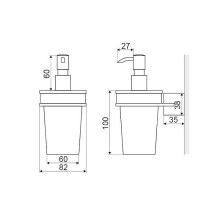 Дозатор для жидкого мыла Excellent Kobo DOEX.1706CR Хром
