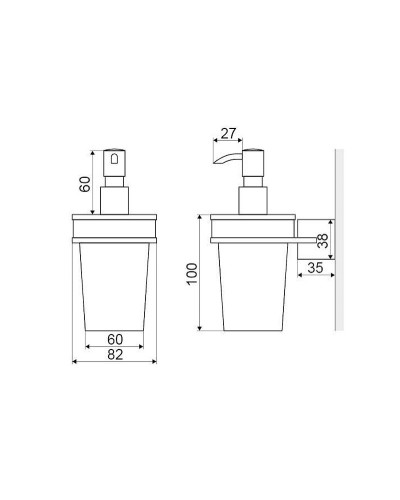 Дозатор для жидкого мыла Excellent Kobo DOEX.1706CR Хром