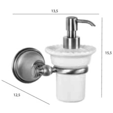 Дозатор жидкого мыла белый/золото Tiffany World Harmony TWHA108bi/oro