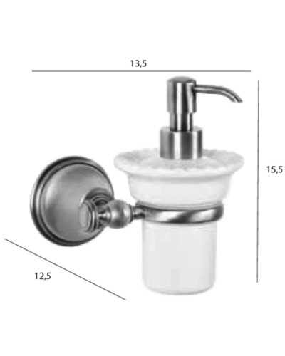 Дозатор жидкого мыла белый/золото Tiffany World Harmony TWHA108bi/oro