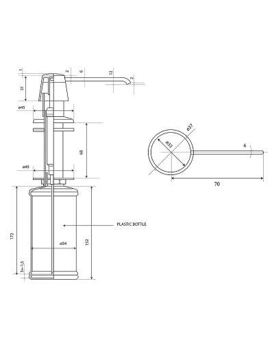 Дозатор для жидкого мыла Paini 53CRDISPABS Хром