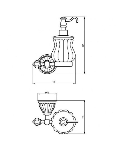 Дозатор для жидкого мыла Migliore Olivia 17546 Хром Белый