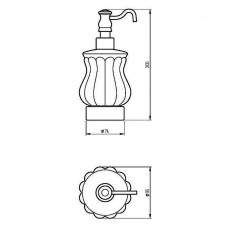 Дозатор для жидкого мыла Migliore Olivia 17421 Бронза Белый