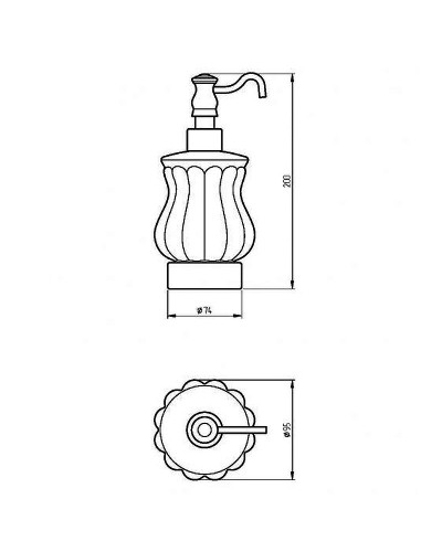 Дозатор для жидкого мыла Migliore Olivia 17421 Бронза Белый