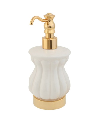 Дозатор для жидкого мыла Migliore Olivia 17452 Золото Белый