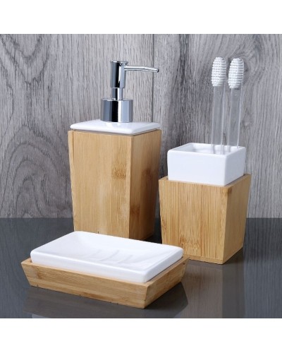 Дозатор жидкого мыла Fixsen Wood FX-110-1 Светлое дерево Белый