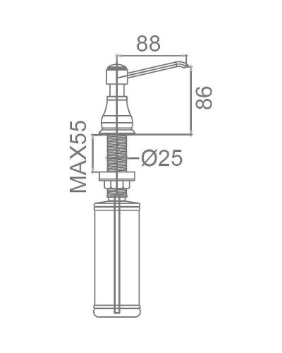 Дозатор для жидкого мыла Milacio Castellon MC.932.CR Хром