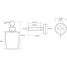 Дозатор для жидкого мыла Bemeta Retro Gold and Сhrom 144209108 Золото Хром