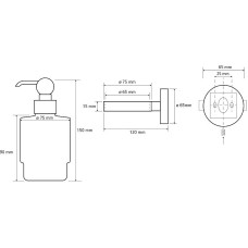 Дозатор для жидкого мыла Bemeta Retro Gold and Сhrom 144209108 Золото Хром
