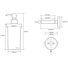 Дозатор для жидкого мыла Bemeta Retro chrom 144309012 Хром