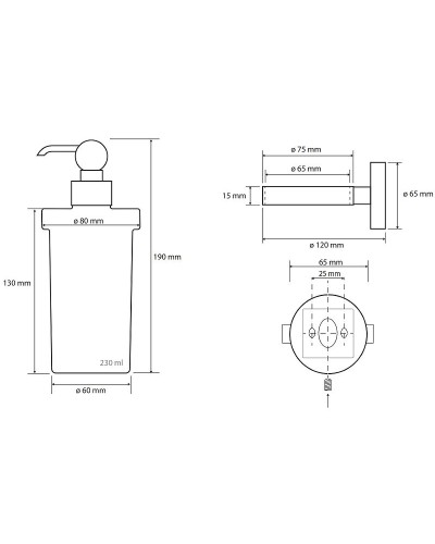 Дозатор для жидкого мыла Bemeta Retro chrom 144309012 Хром