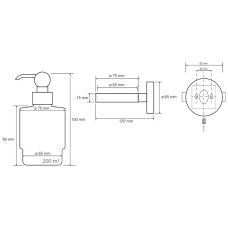 Дозатор для жидкого мыла Bemeta Retro chrom 144309102 Хром