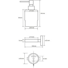 Дозатор для жидкого мыла Bemeta Amber 155109102 Медное золото матовое