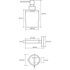 Дозатор для жидкого мыла Bemeta Amber 155109102 Медное золото матовое